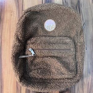 Brand New Pura Vida Brown Fuzzy Backpack